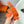 H VOLTE-FACE BELT 38MM GOLD BUCKLE & REVERSIBLE ORANGE AND BLACK LEATHER