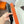 H VOLTE-FACE BELT 38MM GOLD BUCKLE & REVERSIBLE ORANGE AND BLACK LEATHER