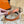H COR BAROQUE BELT 24MM SILVER BUCKLE & REVERSIBLE ORANGE AND BLACK LEATHER