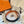 H COR BAROQUE BELT 24MM SILVER BUCKLE & REVERSIBLE ORANGE AND BLACK LEATHER