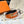 H GARDEN PARTY BELT 24MM GOLD BUCKLE & REVERSIBLE ORANGE AND BLACK LEATHER