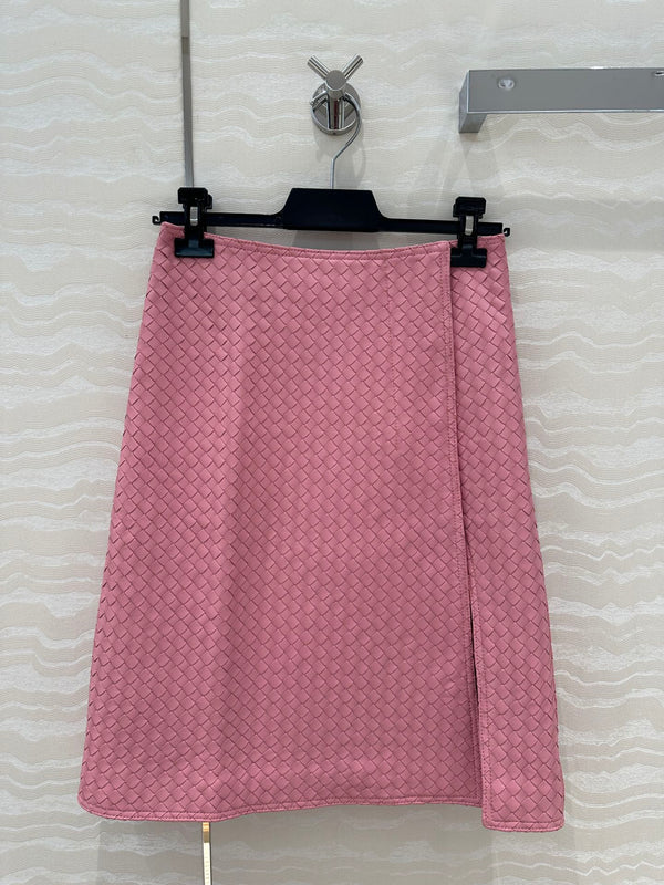 BV Skirt in Pink Lambskin