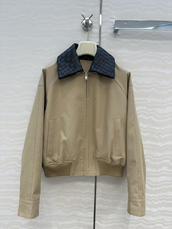 Giacca BV 25S Collo in pelle di pecora in cotone beige