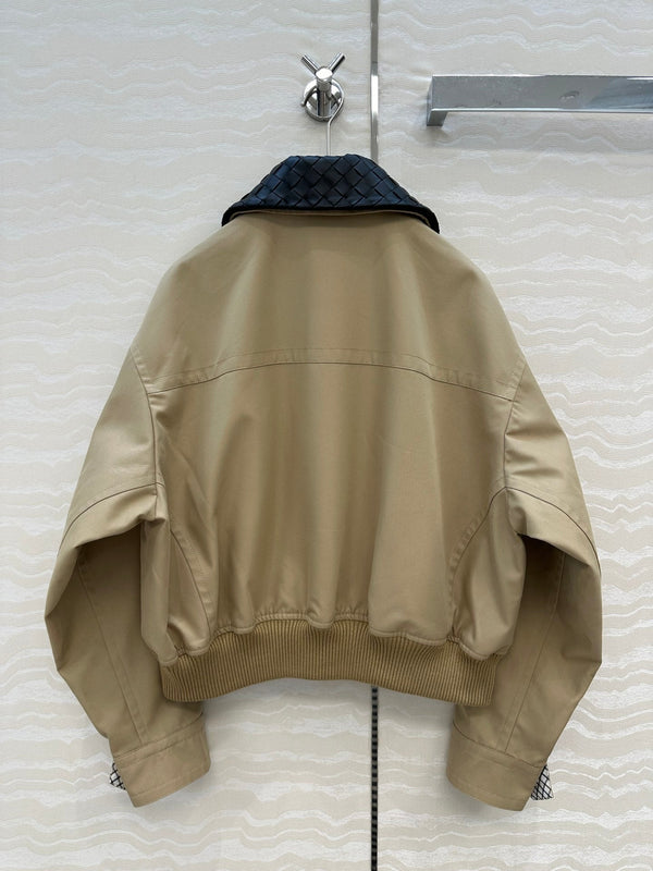 Giacca BV 25S Collo in pelle di pecora in cotone beige