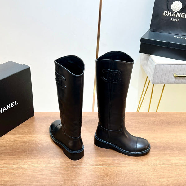 CC 25SS High Boot Black Calfskin