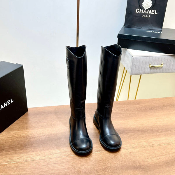CC 25SS High Boot Black Calfskin