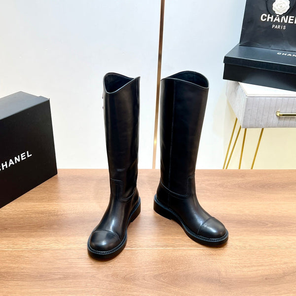 CC 25SS High Boot Black Calfskin