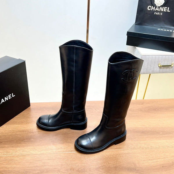 CC 25SS High Boot Black Calfskin