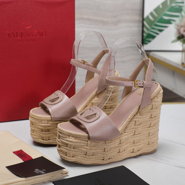 VL Flatform Sandal 15mm In Pinky Nude Cowhide 456396