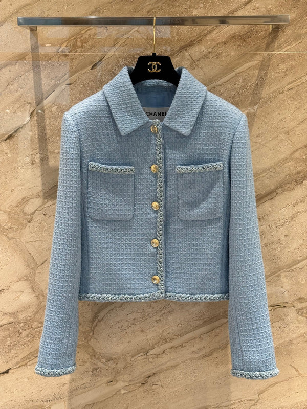 CC 25B Vest Jacket Navy Blue Wool Tweed