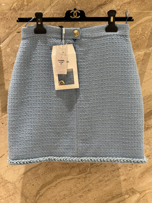 CC 25B Vest Skirt Navy Blue Wool Tweed