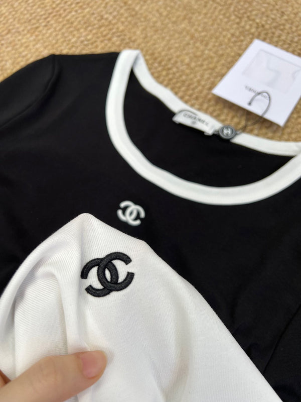 CC 25 Two-Tone Long-Sleeved Sweater Cotton