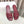 CD DWAY flat flip-flop colorblocked logo embroidery burgundy 15mm cowhide