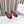 CD DWAY flip-flop colorblocked logo embroidery burgundy 45mm cowhide