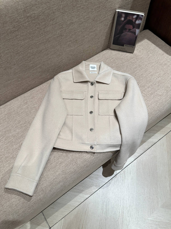 HM 25Ss Coat Off White Wool 304014