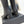 CC 25A Pleated-Collar Bow-Tie Stretch High Boots Black Lambskin 473359