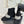CC Classic Pearl Chain Colorblock Block Heel Ankle Boots Black Suede 473317