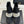 CC Classic Pearl Chain Colorblock Block Heel Ankle Boots Black Suede 473317