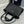 Pra 1BA418 Small Shopping Double Bag 28cm Black Cowhide 267523