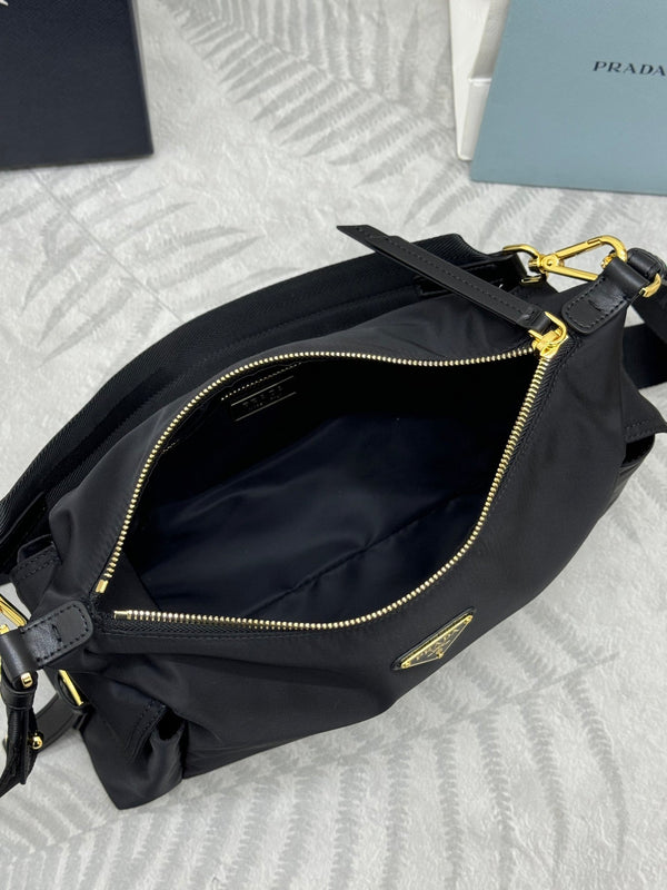 Pra Explorer Bag 32cm Black Nylon and Calfskin 267408