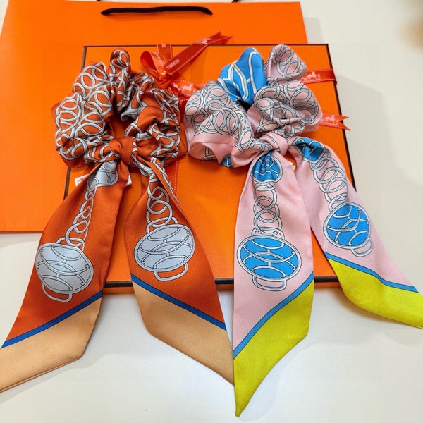 HM Twilly Small Silk Scarf and Detachable Hairband 825647