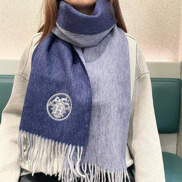 HM 25 Sciarpa 200cm Cashmere Blu 825628