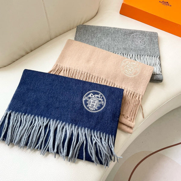 HM 25 Sciarpa 200cm Cashmere Blu 825628