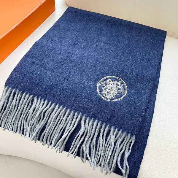 HM 25 Sciarpa 200cm Cashmere Blu 825628