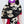 CC 25 Scarf 140cm Black and White Silk Cashmere 825604