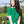 Miumiu Short-Sleeve Polo Shirt Green Cotton