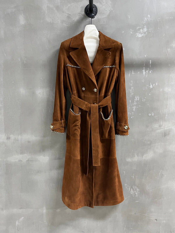 CC 25 Chain Trench Coat Blend Tan Cashmere