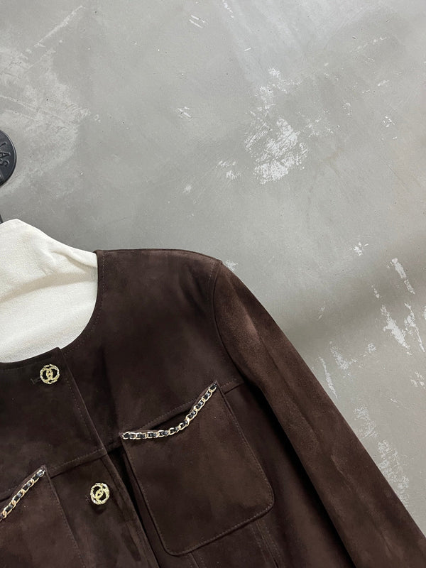 CC 25 Chain Jacket Blend Chocolate Brown Cashmere