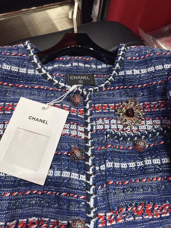CC 25Ss Long Sleeve Jacket Ocean Blue Cotton