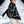 CC Double-Sided Velvet Square Scarf 140cm Black Cashmere 828704