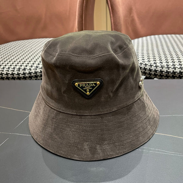 CAPPELLO DA PESCATORE PRA 25 IN CAMOSCIO GRIGIO SCURO 823474