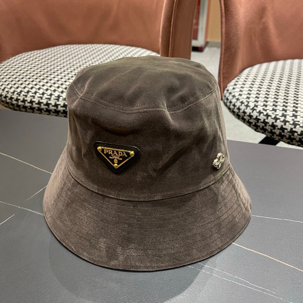 CAPPELLO DA PESCATORE PRA 25 IN CAMOSCIO GRIGIO SCURO 823474