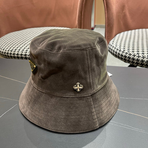 CAPPELLO DA PESCATORE PRA 25 IN CAMOSCIO GRIGIO SCURO 823474
