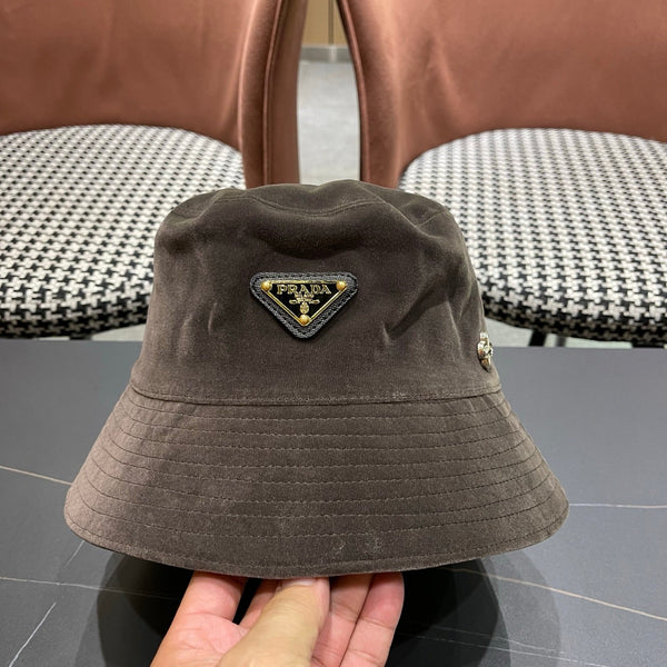 CAPPELLO DA PESCATORE PRA 25 IN CAMOSCIO GRIGIO SCURO 823474