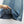 CD 25SS Laser Printed Stripe Pattern Denim Skirt Blue Cotton 306525
