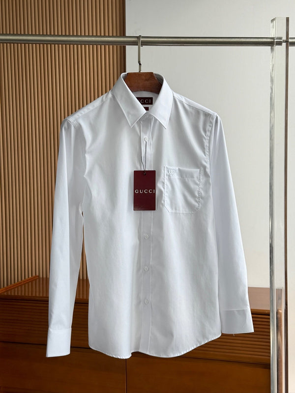Gucci 25Ss Business Shirt 100s Double-Ply Premium Oxford Fabric White 108567