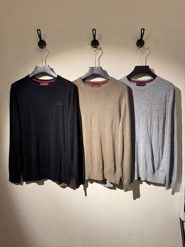 Gucci 25 Lightweight Sweater Gray Wool 106307