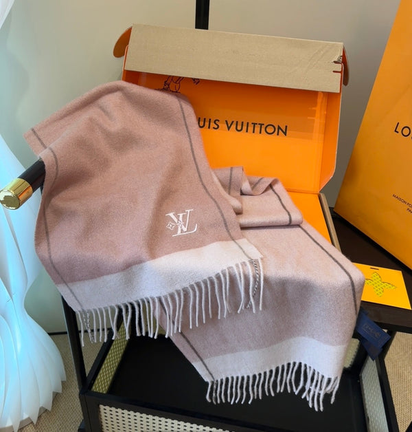 LV Scarf 180cm Pink Cashmere 839518