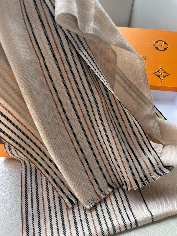 LV Scarf 180cm Plaid Embroidery 838403