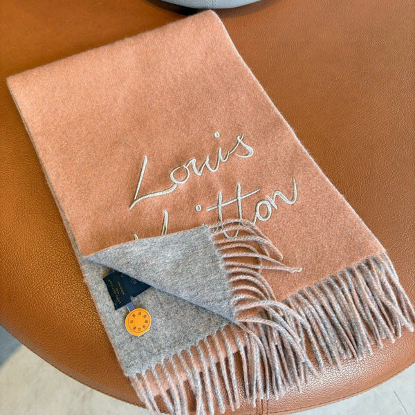 LV Scarf 180cm Double-Sided Sheep Wool 838268