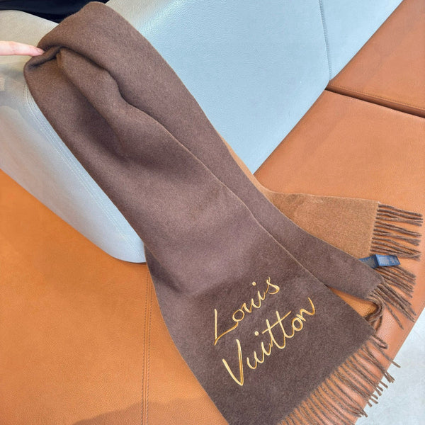 LV Scarf 180cm Double-Sided Sheep Wool 838267