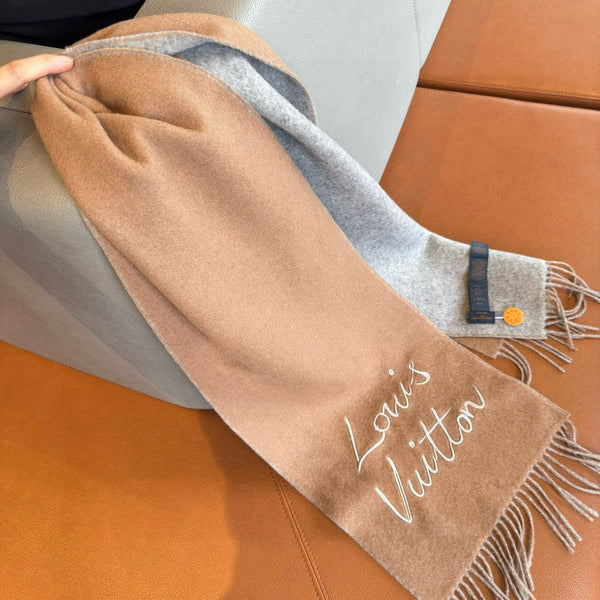 LV Scarf 180cm Double-Sided Sheep Wool 838266