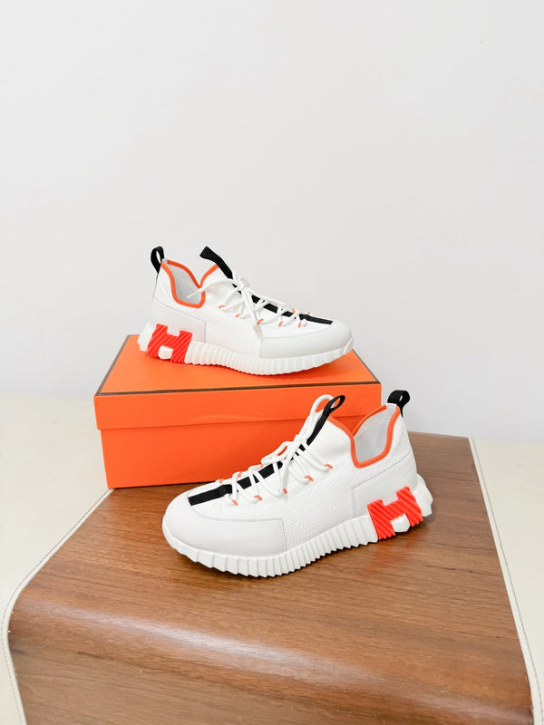 HM 25VS Lift Slip-On Sneakers White Cowhide Down Fabric 492933