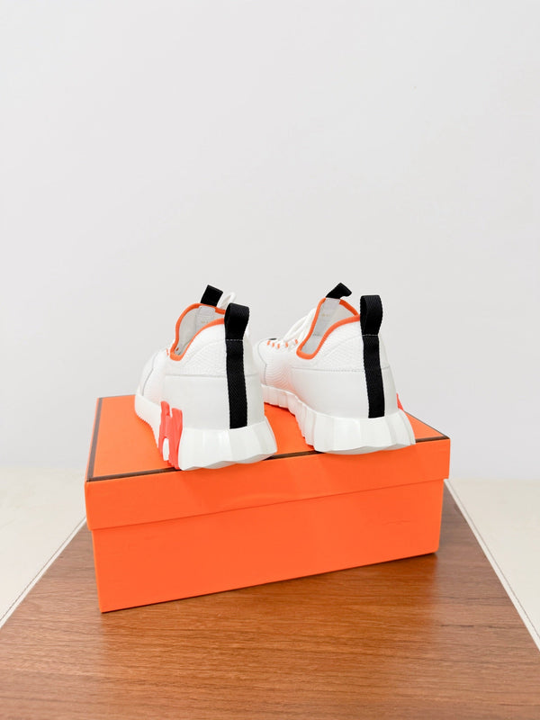 HM 25VS Lift Slip-On Sneakers White Cowhide Down Fabric 492933