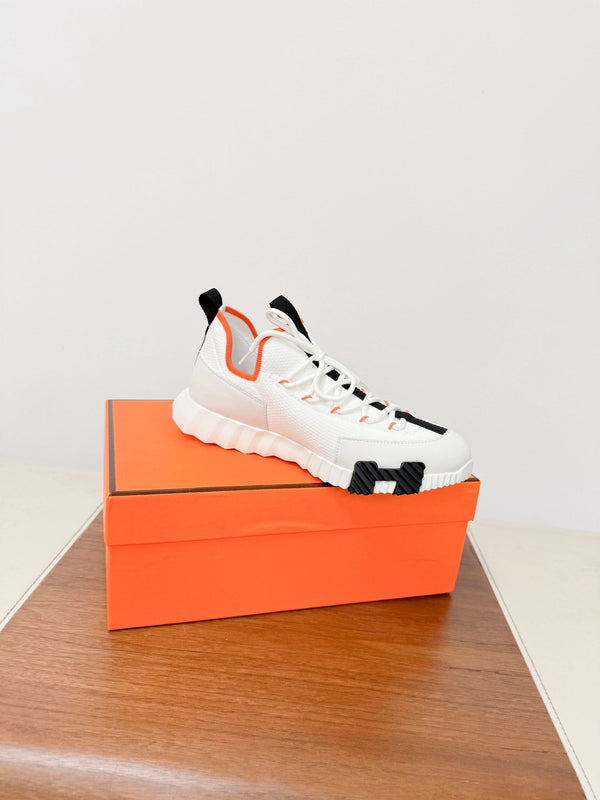 HM 25VS Lift Slip-On Sneakers White Cowhide Down Fabric 492933