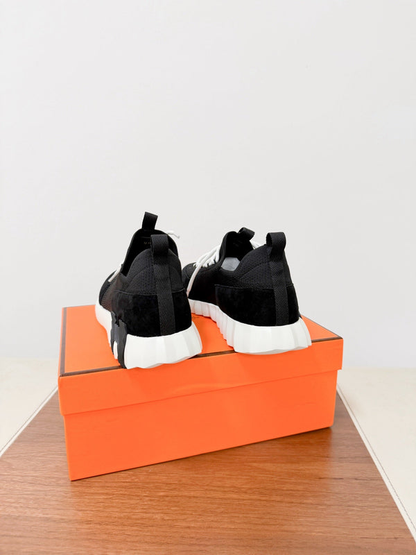 HM 25VS Lift Slip-On Sneakers Black Suede Down Fabric 492936